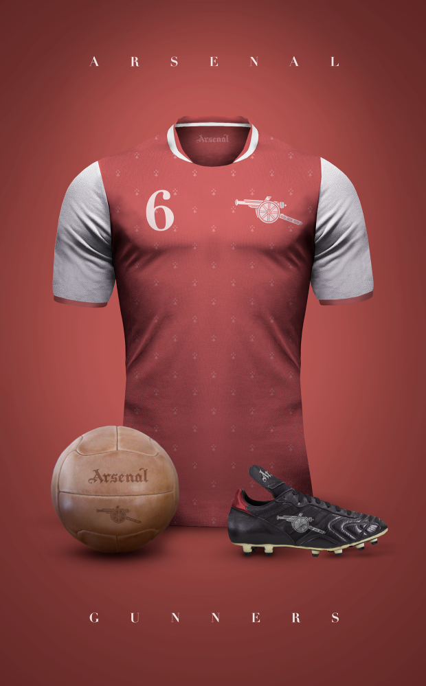 Retro Football Shirt  Authentic Retro Arsenal Shirt – Headers & Volleys