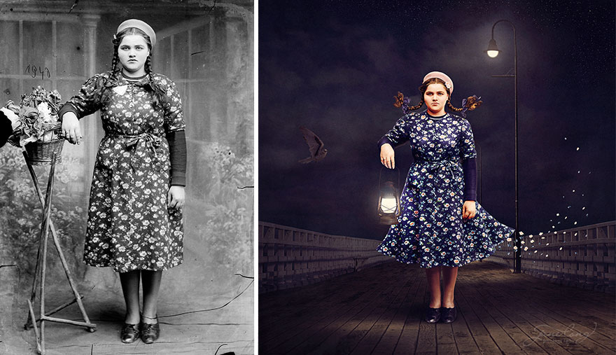 old-photos-recoloured-girl
